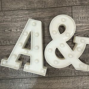 A & light up sign